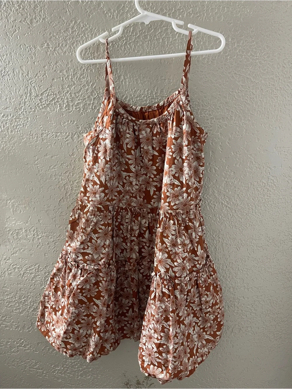 GAP Kids Burnt Orange Cotton Dress with Relaxed Fit Size Medium
